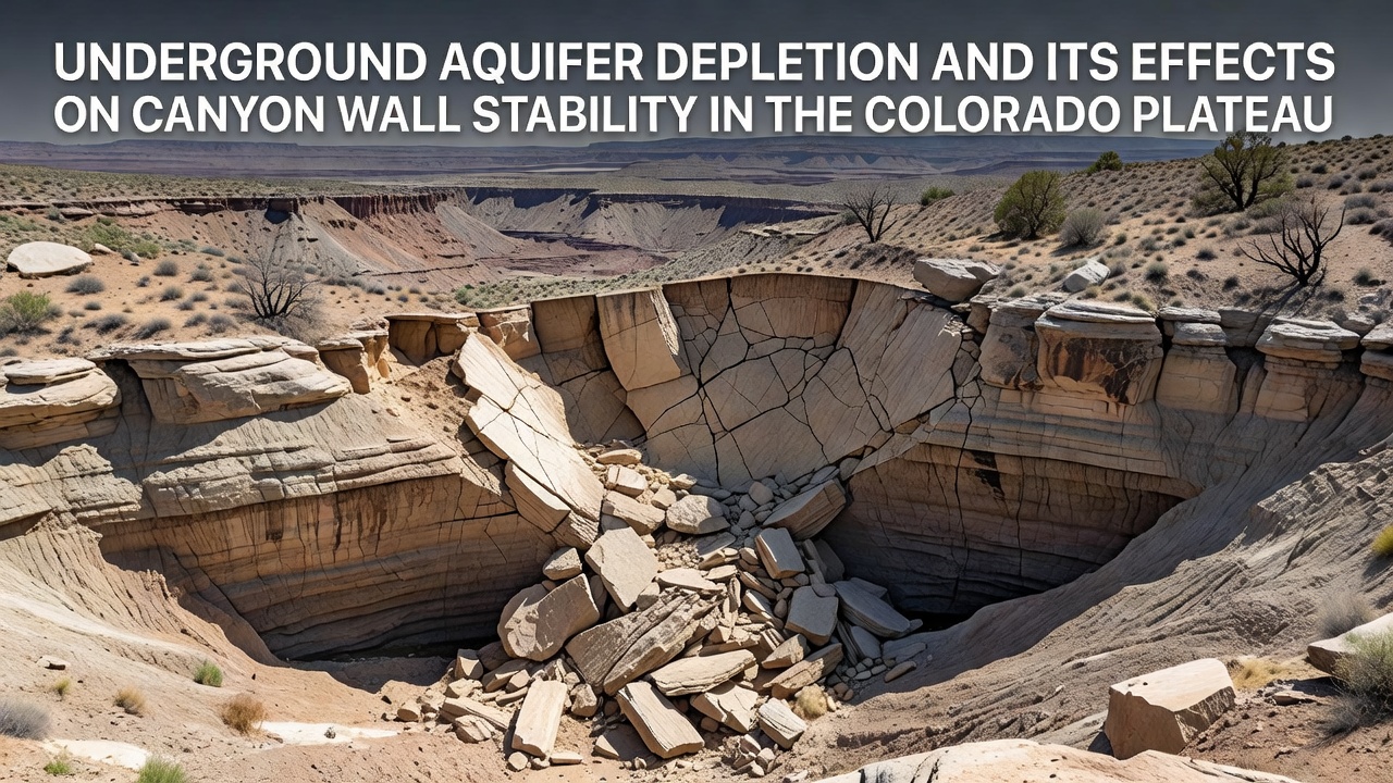 Aquifer Depletion Reshapes Canyon Wall Stability Across the Colorado Plateau